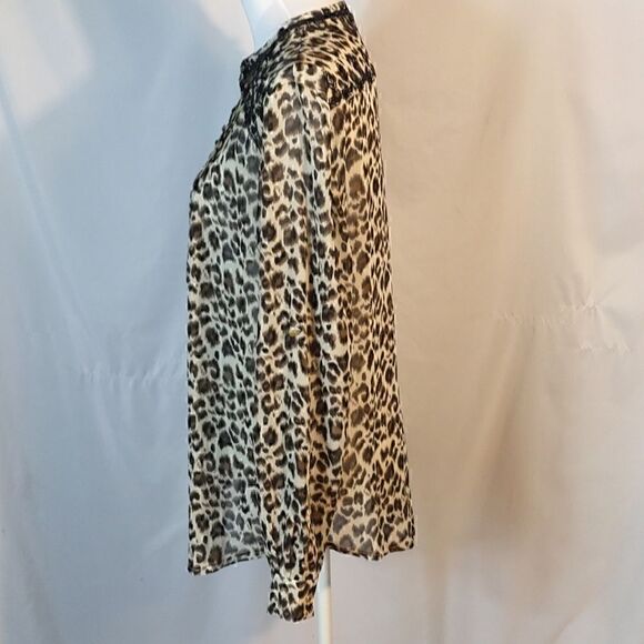 Roar Animal Print Beaded & Embroidered Blouse - Picture 4 of 10